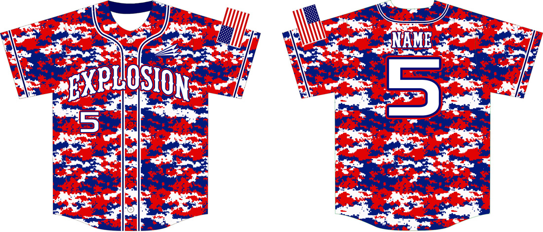 Boston Aces Custom Camo Baseball Jerseys