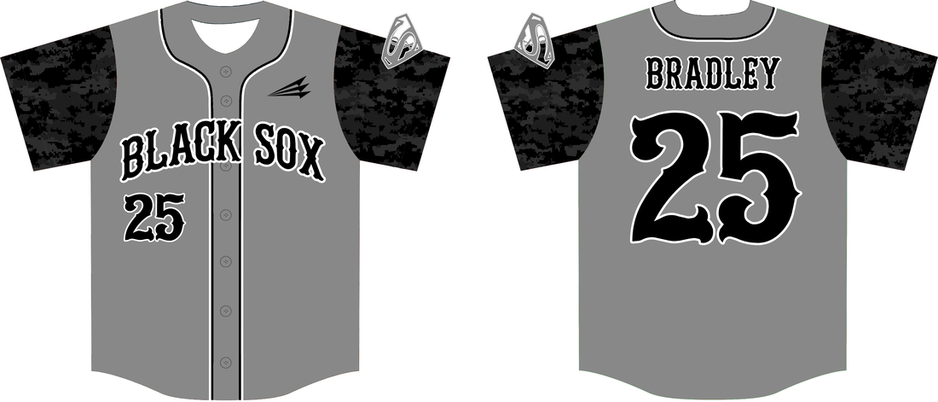 Sandlot Black Sox Custom Camo Baseball Jerseys