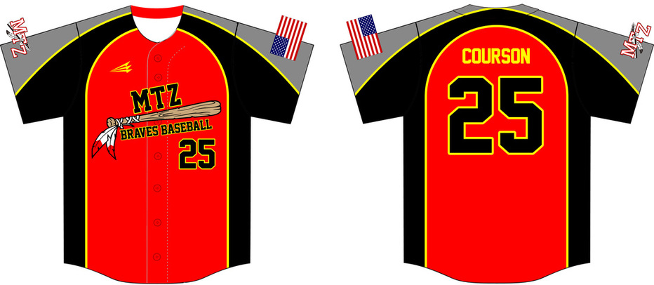 Mt. Zion Braves Baseball Custom Camo Jerseys