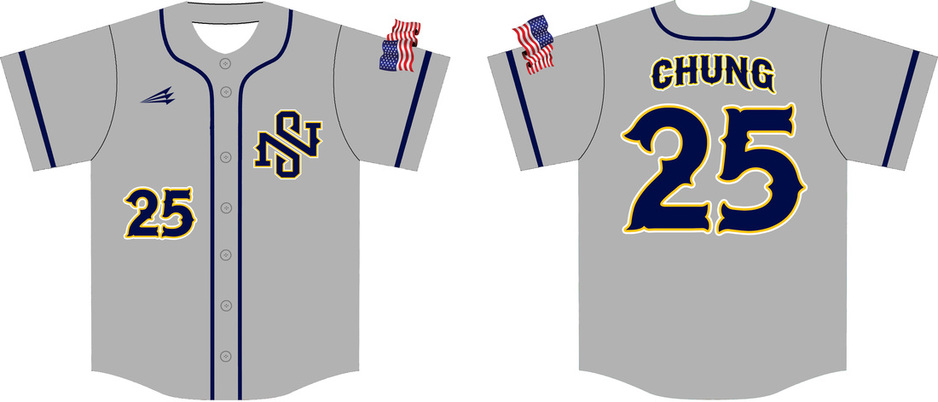Custom Baseball Uniforms, Sample Design A