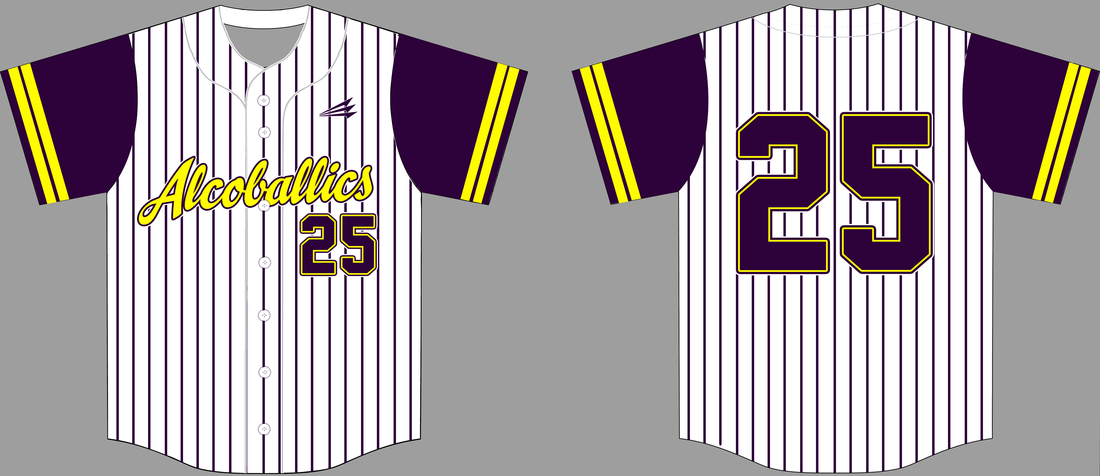 White Purple Pinstripe Purple-Gold CUSTOM Baseball Jersey