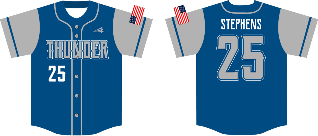 Blue Thunder Custom Traditional Baseball Jerseys
