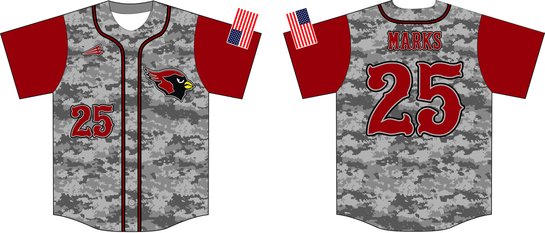 Cardinals (Marks) Custom Camo Baseball Jerseys