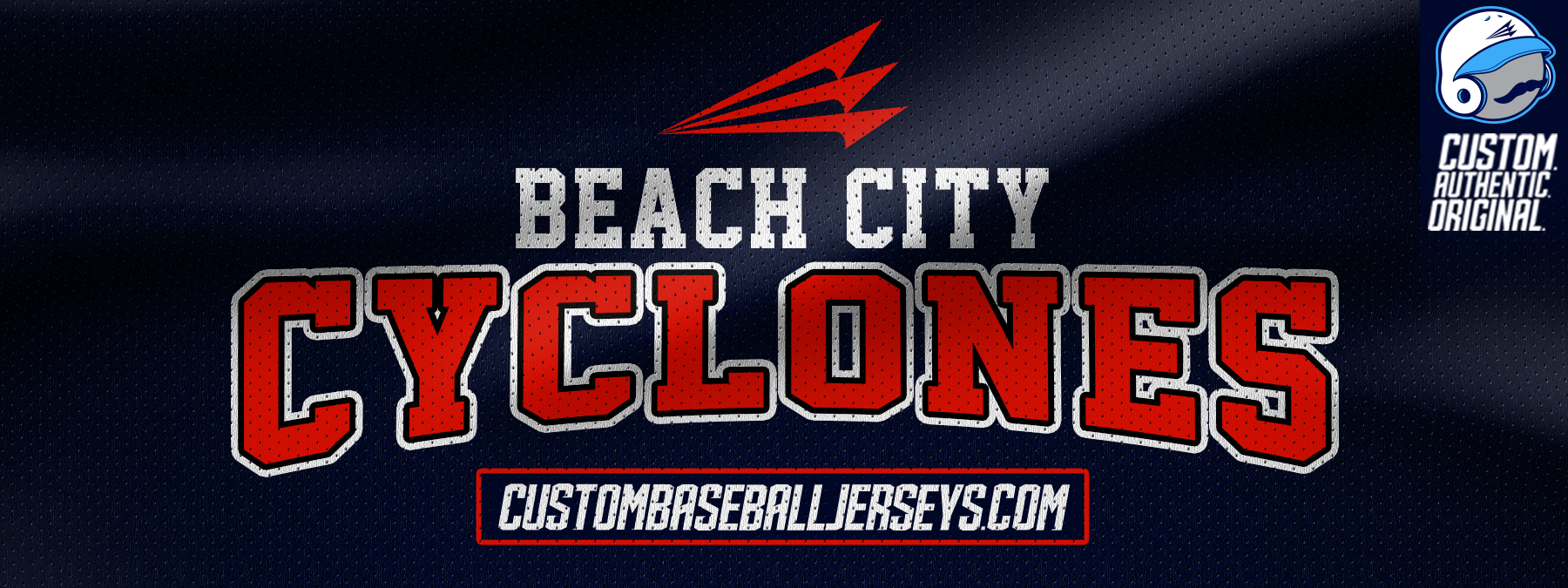 Beach City Cyclones Custom Patriotic Baseball Jerseys