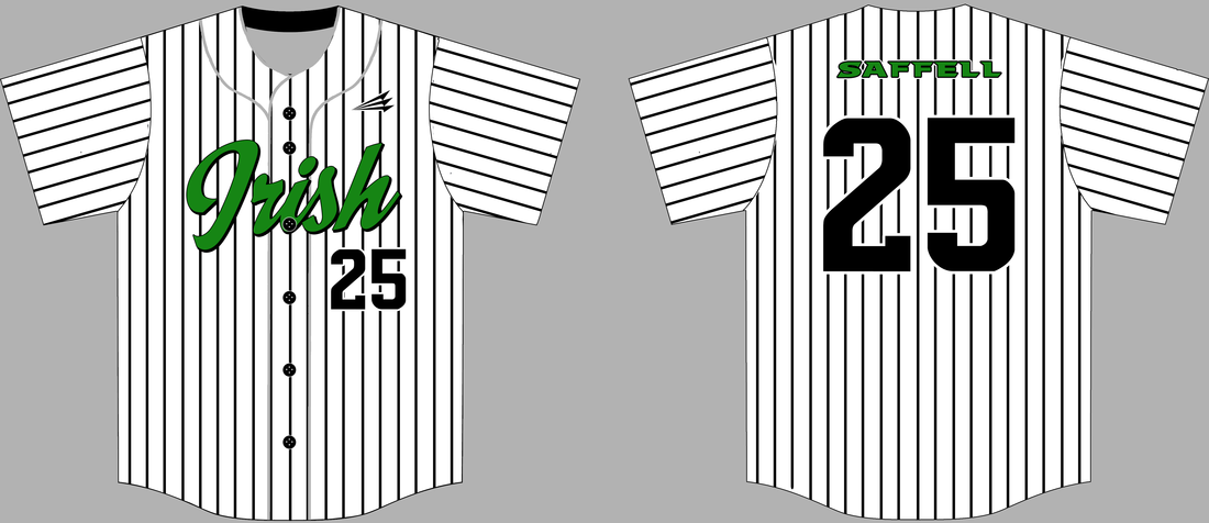 Custom Wholesale White Black Striped Baseball Shirt Printed Team