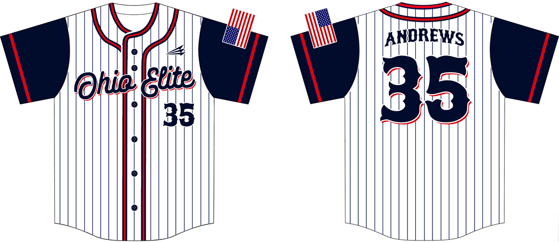 Ohio Elite Custom Pinstripe Baseball Jerseys 4049