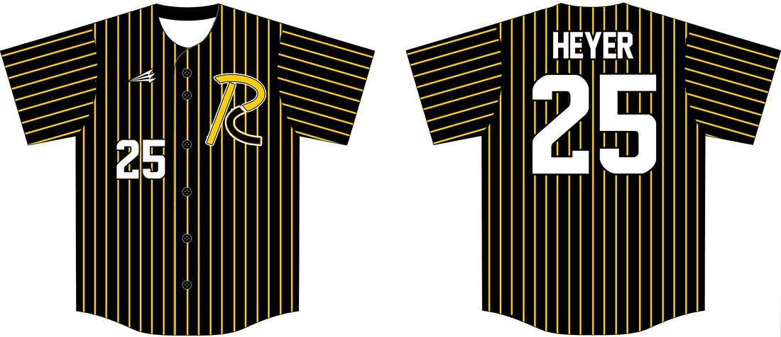 RakeCity Gold Custom Pinstripe Baseball Jerseys