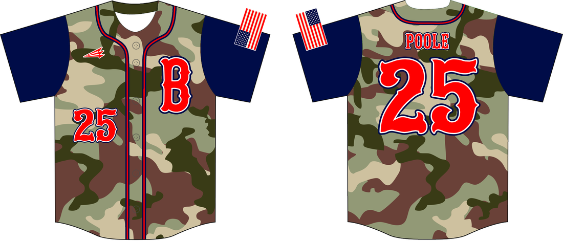 Los Bravos (Poole) Custom Camo Baseball Jerseys