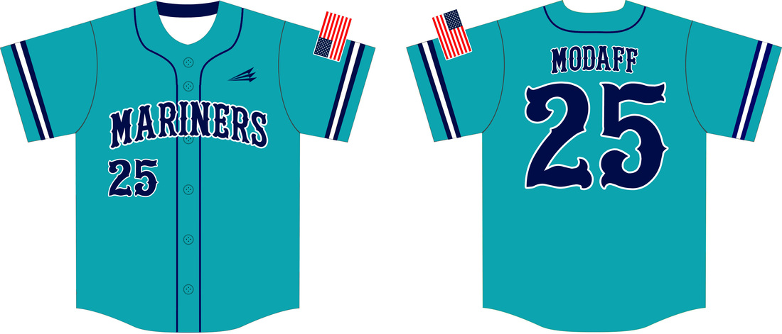 Custom Mariners V Neck Baseball Jerseys