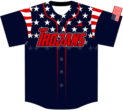 Kingwood Aces Custom Patriotic Baseball Jerseys - Triton Mockup Portal
