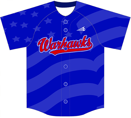 Red White and Blue Patriotic Oil Slick Baseball Jersey S