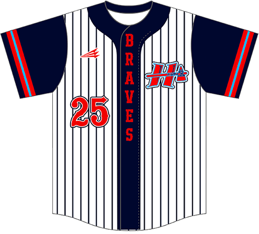 Alabama Aces Custom Pinstripe Baseball Jerseys - Triton Mockup Portal