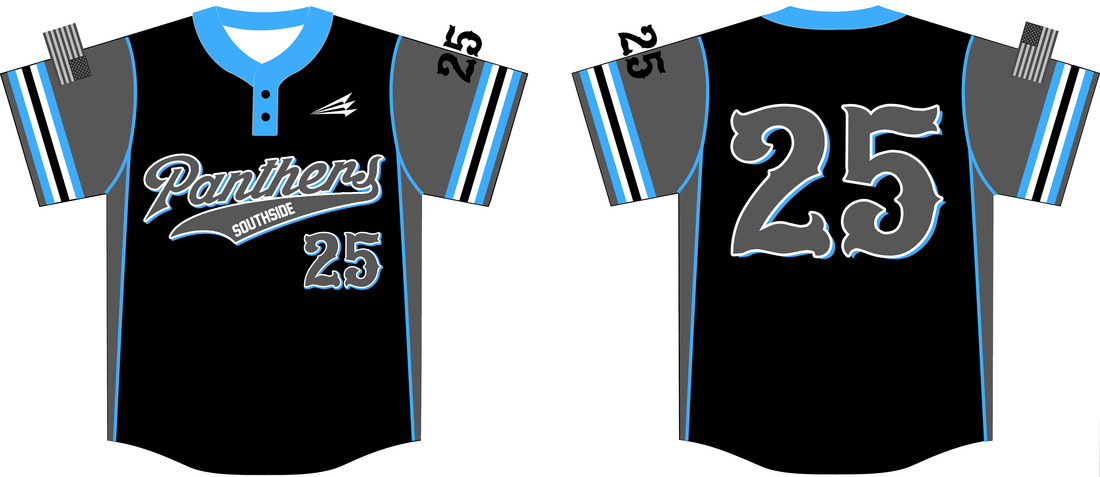 Panthers Blue Baseball Jersey