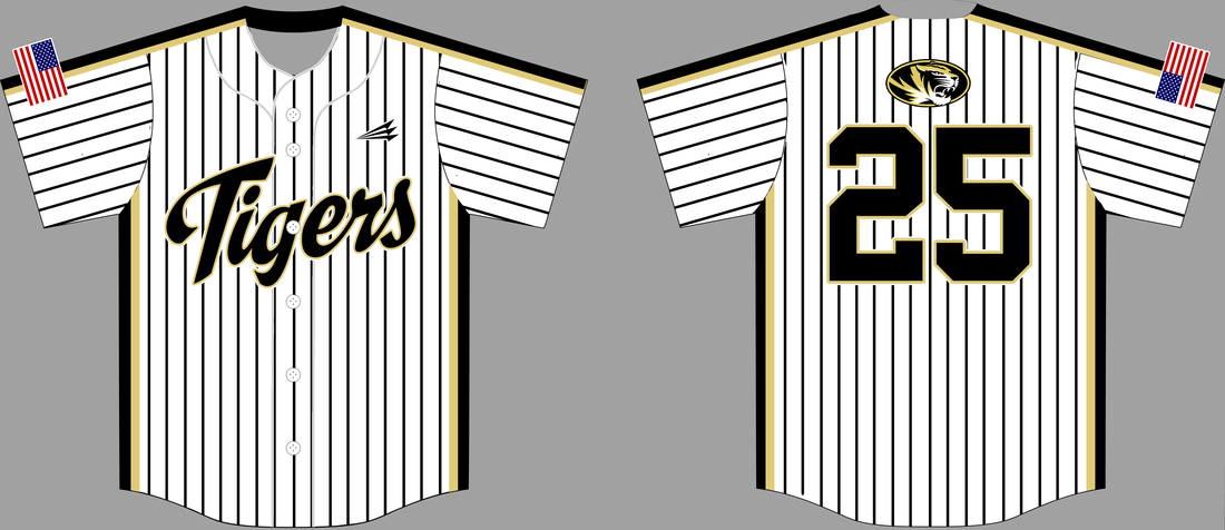 Truman Tigers Custom Pinstripe Baseball Jerseys
