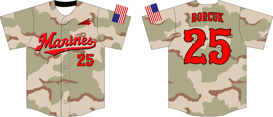 United States Marines Custom Camo Baseball Jerseys - Custom Baseball ...
